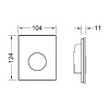 Стеклянная панель смыва для писсуара TECEloop, стекло черное, клавиша белая Стеклянная панель смыва для писсуара TECEloop, стекло черное, клавиша белая