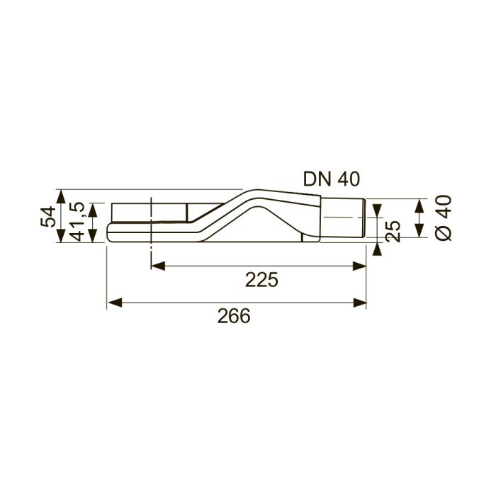 Сифон TECEdrainline «низкий» DN 40 боковой слив