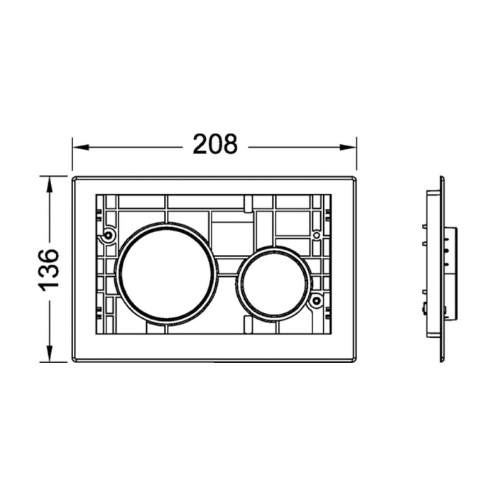 Клавиши панели смыва для унитаза, TECEloop modular, хром глянцевый